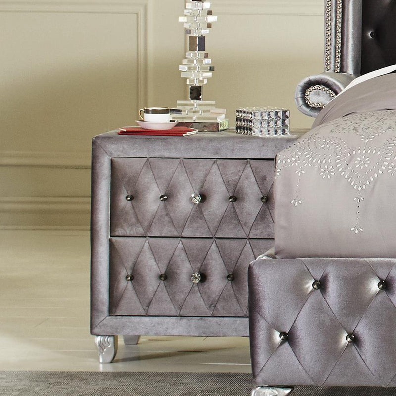 Deanna 2-drawer Rectangular Nightstand Grey - Furniture Center (NY)