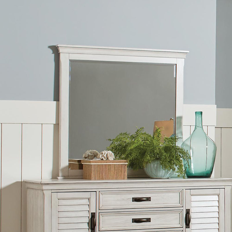 Franco Rectangular Dresser Mirror Antique White - Furniture Center (NY)