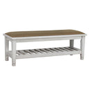 Franco Bench Brown and Antique White - Furniture Center (NY)