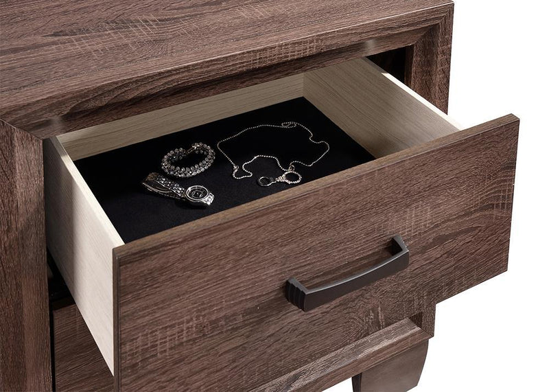Brandon 2-drawer Nightstand Medium Warm Brown - Furniture Center (NY)