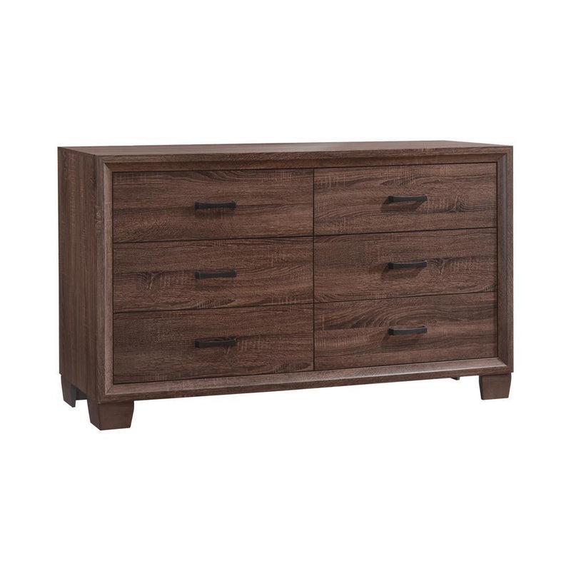 Brandon 6-drawer Dresser Medium Warm Brown - Furniture Center (NY)
