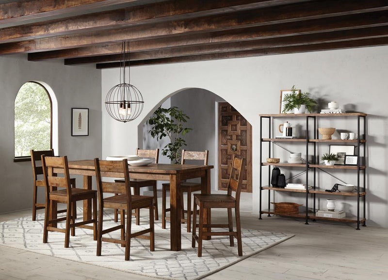Analiese 4-shelf Open Bookcase Antique Nutmeg - Furniture Center (NY)