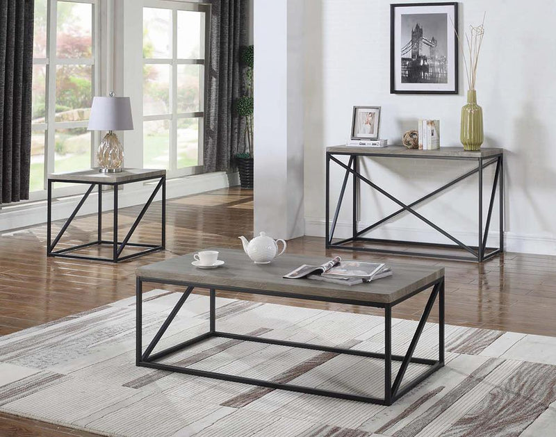 Birdie Square End Table Sonoma Grey - Furniture Center (NY)
