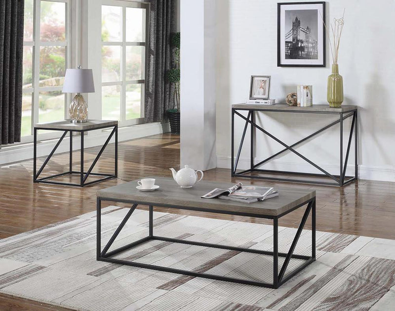 Birdie Rectangular Coffee Table Sonoma Grey - Furniture Center (NY)