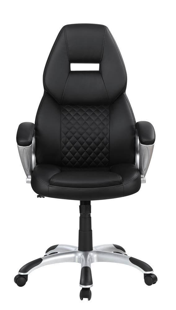 Bruce Adjustable Height Office Chair Black and Silver