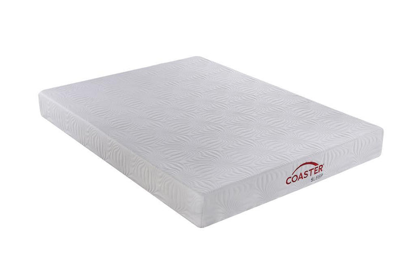 Keegan Twin Long Memory Foam Mattress White - Furniture Center (NY)