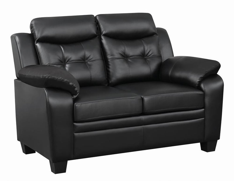 Finley Tufted Upholstered Loveseat Black - Furniture Center (NY)