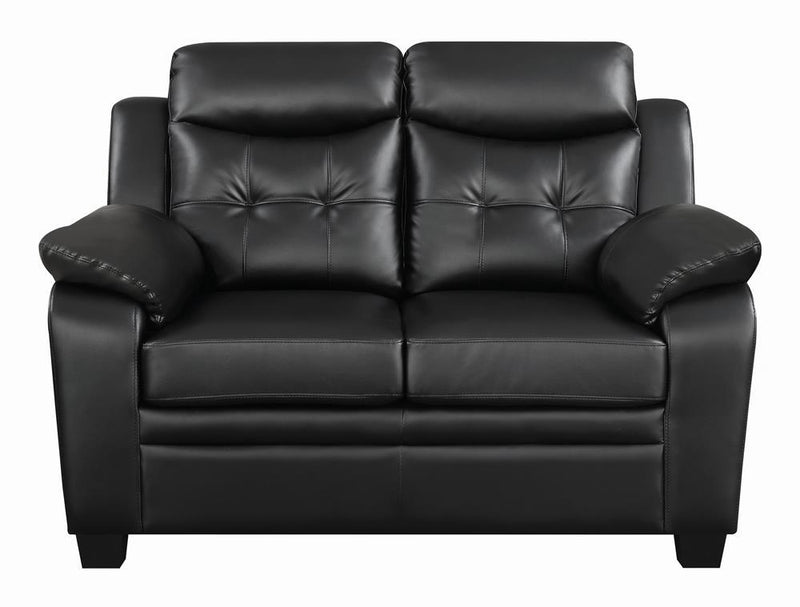 Finley Tufted Upholstered Loveseat Black