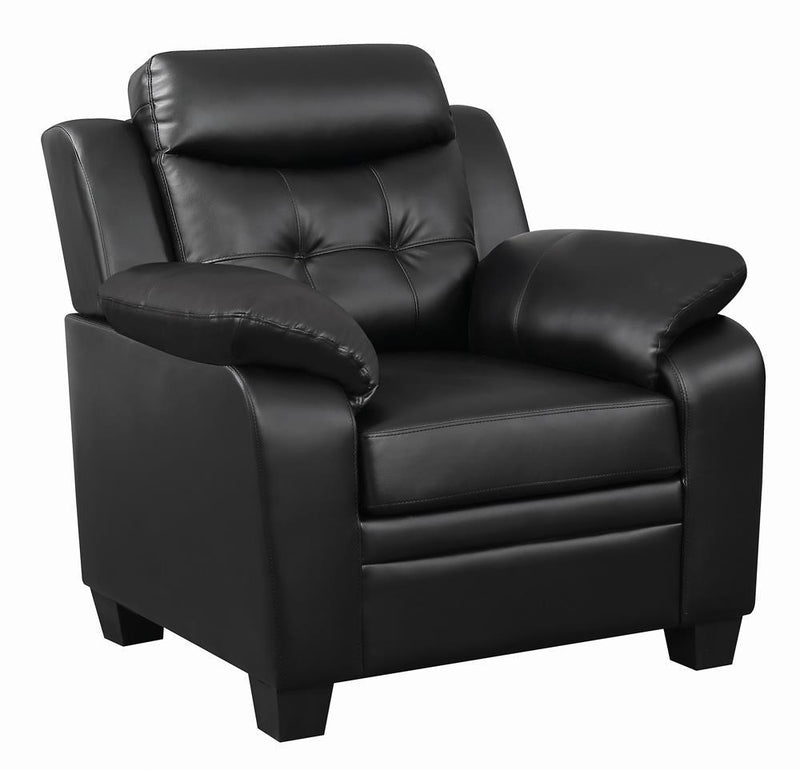 Finley Tufted Upholstered Chair Black - Furniture Center (NY)