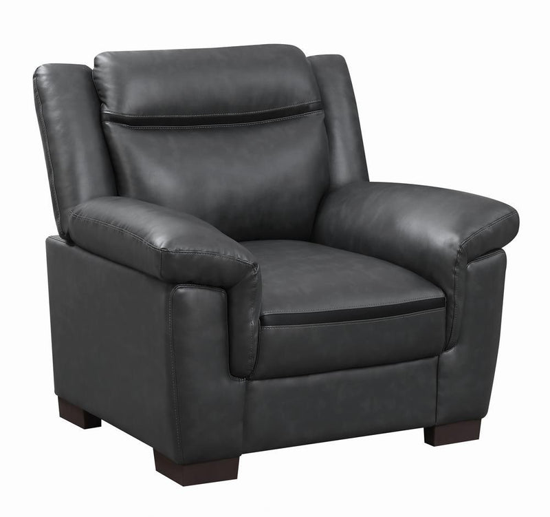 Arabella Pillow Top Upholstered Chair Grey - Furniture Center (NY)