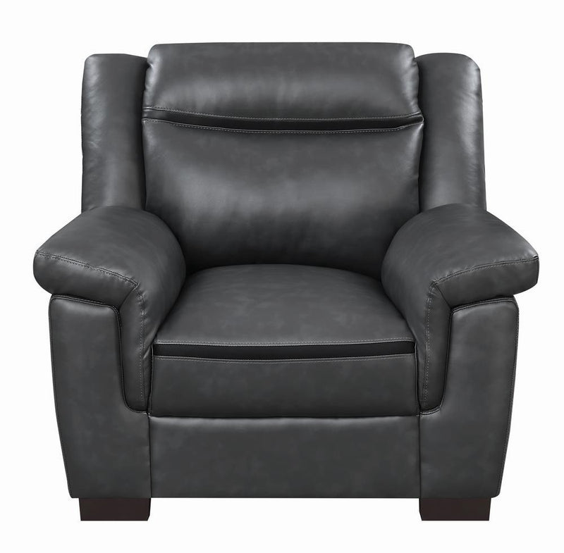 Arabella Pillow Top Upholstered Chair Grey - Furniture Center (NY)