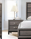 Watson 2-drawer Nightstand Grey Oak and Black - Furniture Center (NY)