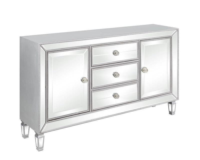 Leticia 3-drawer Accent Cabinet Silver - Furniture Center (NY)