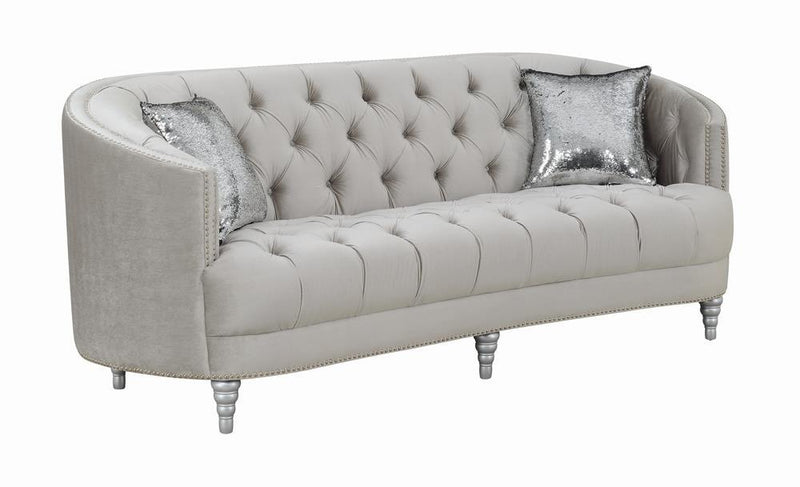Avonlea Sloped Arm Tufted Sofa Grey - Furniture Center (NY)