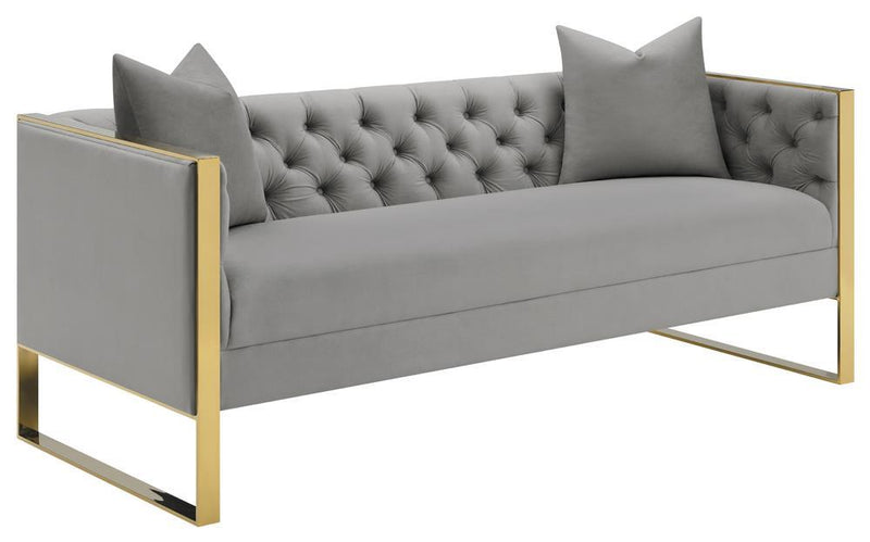 Eastbrook Tufted Back Sofa Grey - Furniture Center (NY)