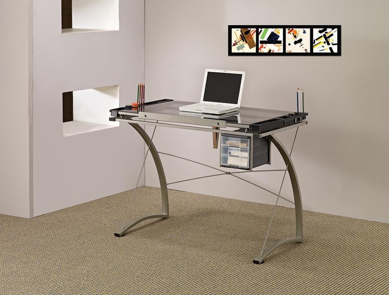 Melo 3-Drawer Drafting Desk Champagne - Furniture Center (NY)