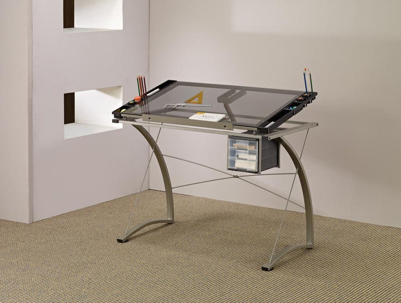 Melo 3-Drawer Drafting Desk Champagne - Furniture Center (NY)
