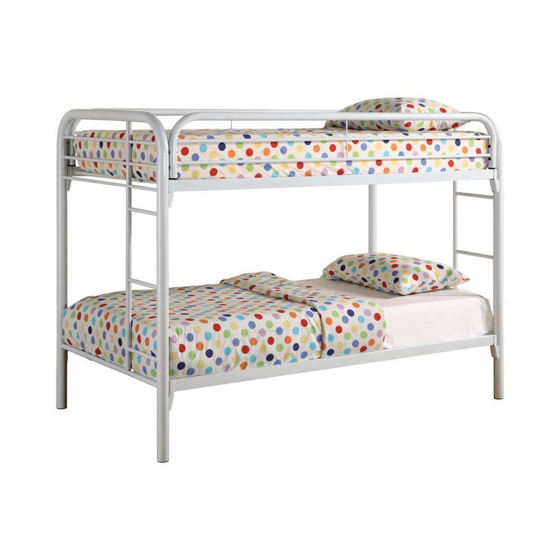 Morgan Twin Over Twin Bunk Bed White - Furniture Center (NY)
