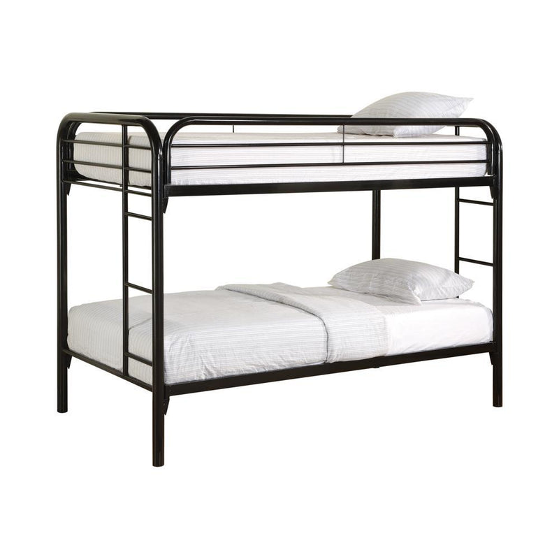 Morgan Twin Over Twin Bunk Bed Black - Furniture Center (NY)