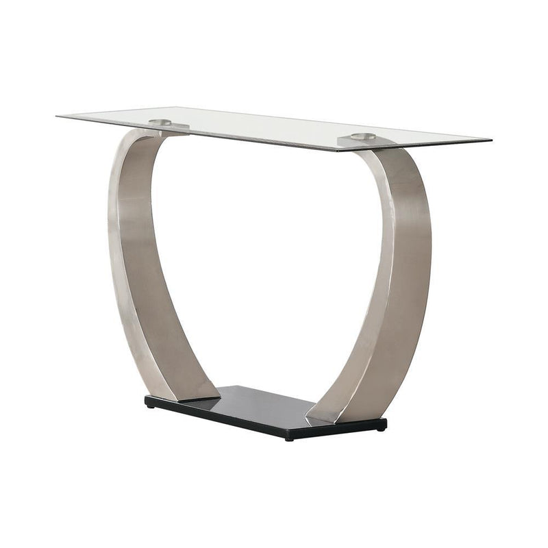 Pruitt Rectangular Sofa Table Satin - Furniture Center (NY)