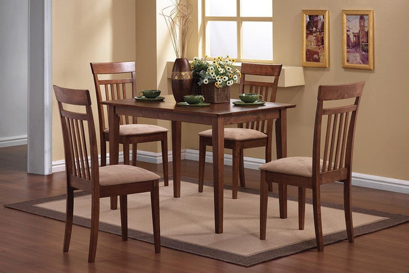 Robles 5-piece Dining Set Chestnut and Tan - Furniture Center (NY)