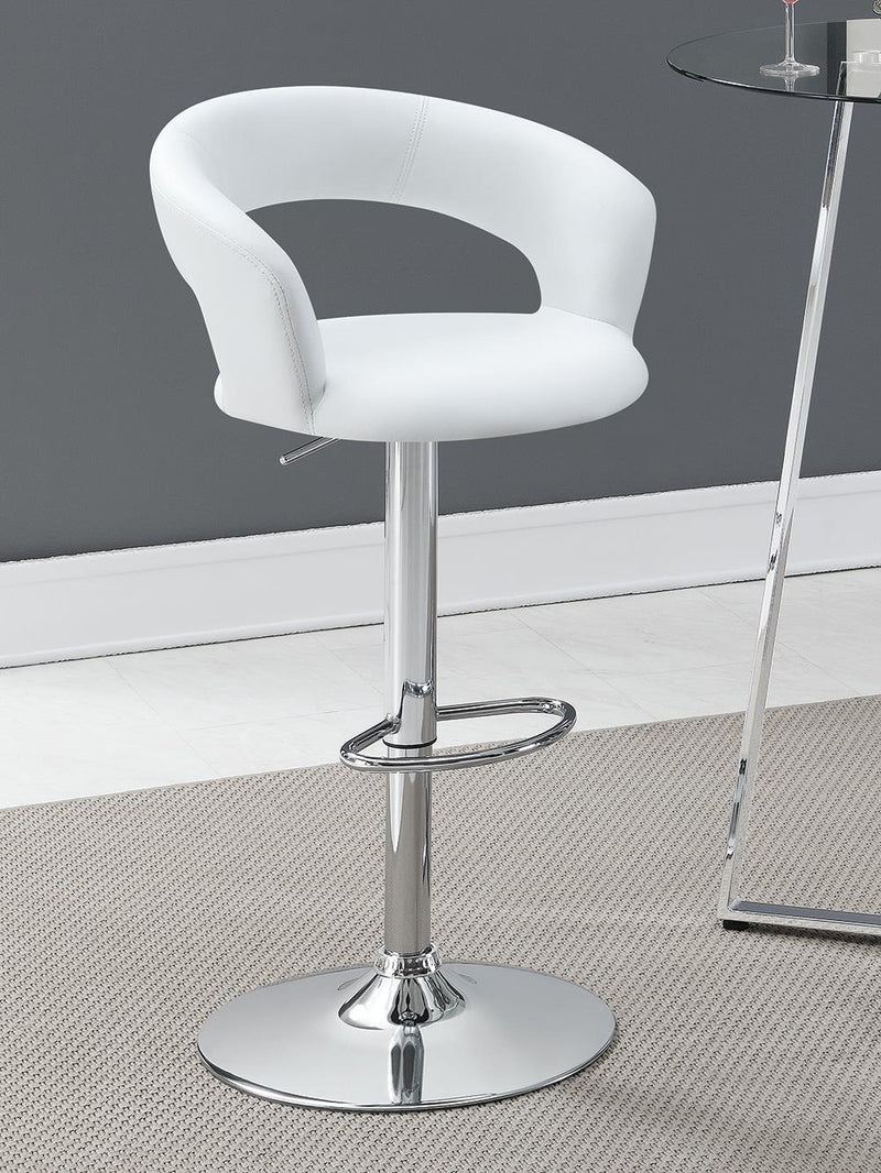 Barraza 29" Adjustable Height Bar Stool Black and Chrome - Furniture Center (NY)