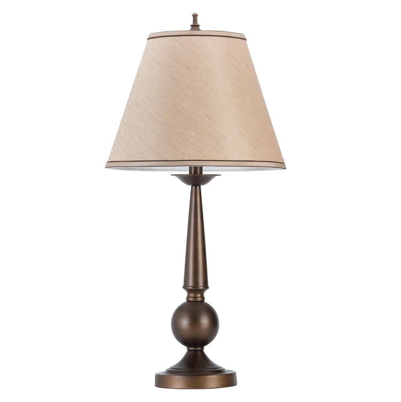 Ochanko Cone shade Table Lamps Bronze and Beige (Set of 2) - Furniture Center (NY)