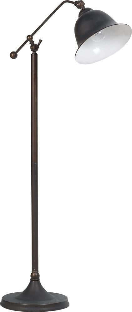 Eduardo Bell Shade Floor Lamp Dark Bronze - Furniture Center (NY)
