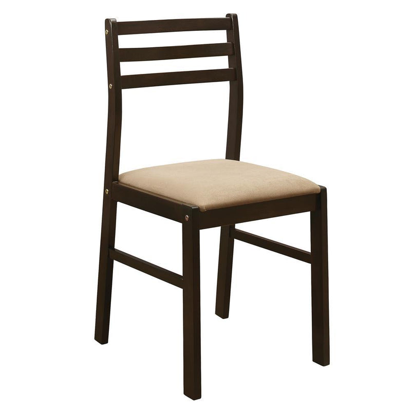 Bucknell 3-piece Dining Set with Drop Leaf Cappuccino and Tan - Furniture Center (NY)