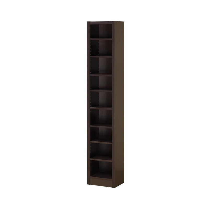 Eliam Rectangular Bookcase with 2 Fixed Shelves Cappuccino - Furniture Center (NY)