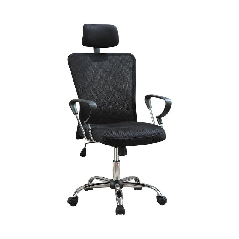 Stark Mesh Back Office Chair Black and Chrome - Furniture Center (NY)