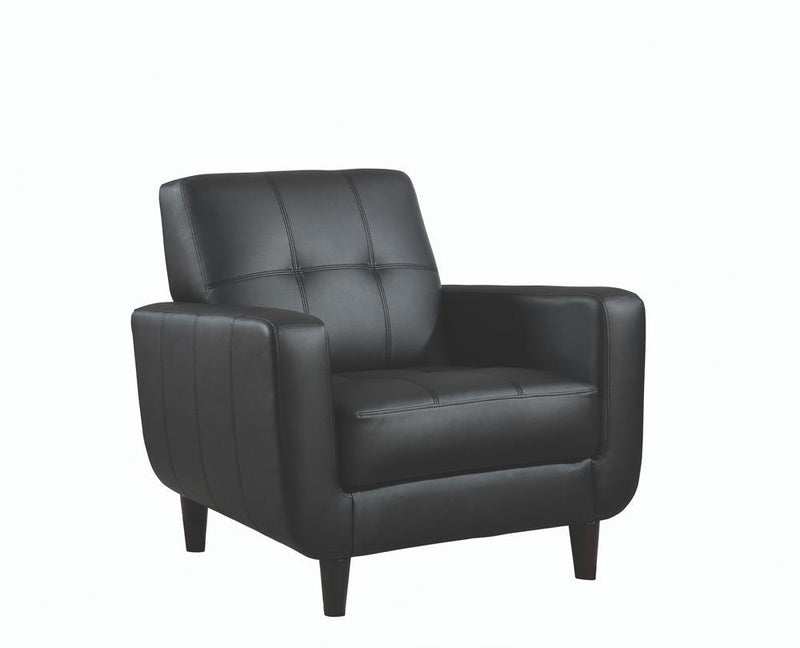 Aaron Padded Seat Accent Chair Black - Furniture Center (NY)