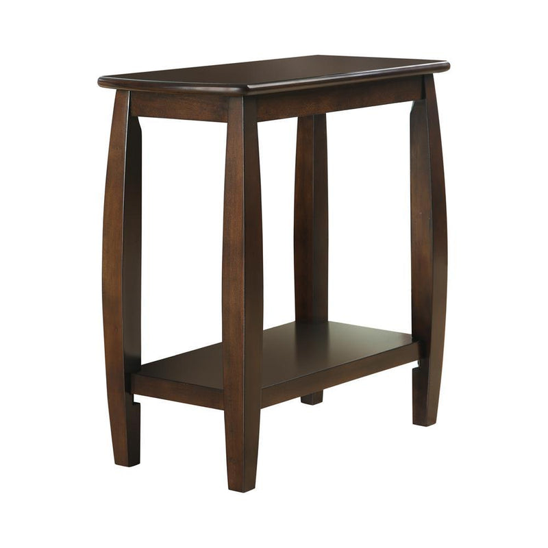 Raphael 1-shelf Chairside Table Cappuccino - Furniture Center (NY)