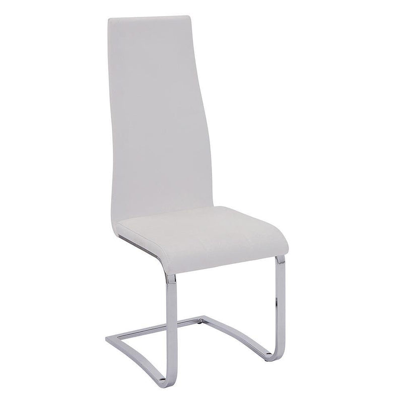Montclair High Back Dining Chairs Black and Chrome (Set of 4) - Furniture Center (NY)