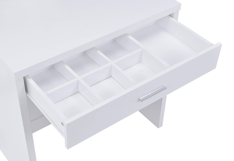 Harvey 2-piece Vanity Set with Lift-Top Stool White - Furniture Center (NY)
