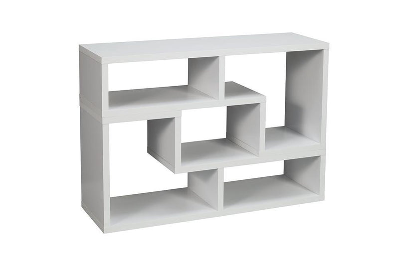 Velma Convertible TV Console and Bookcase White - Furniture Center (NY)