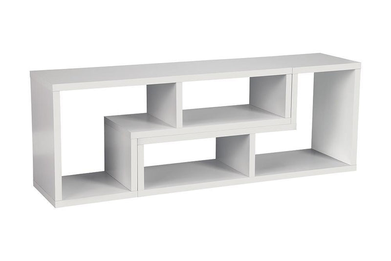 Velma Convertible TV Console and Bookcase White - Furniture Center (NY)