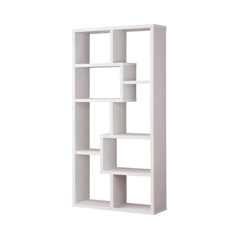 Theo 10-shelf Bookcase White - Furniture Center (NY)