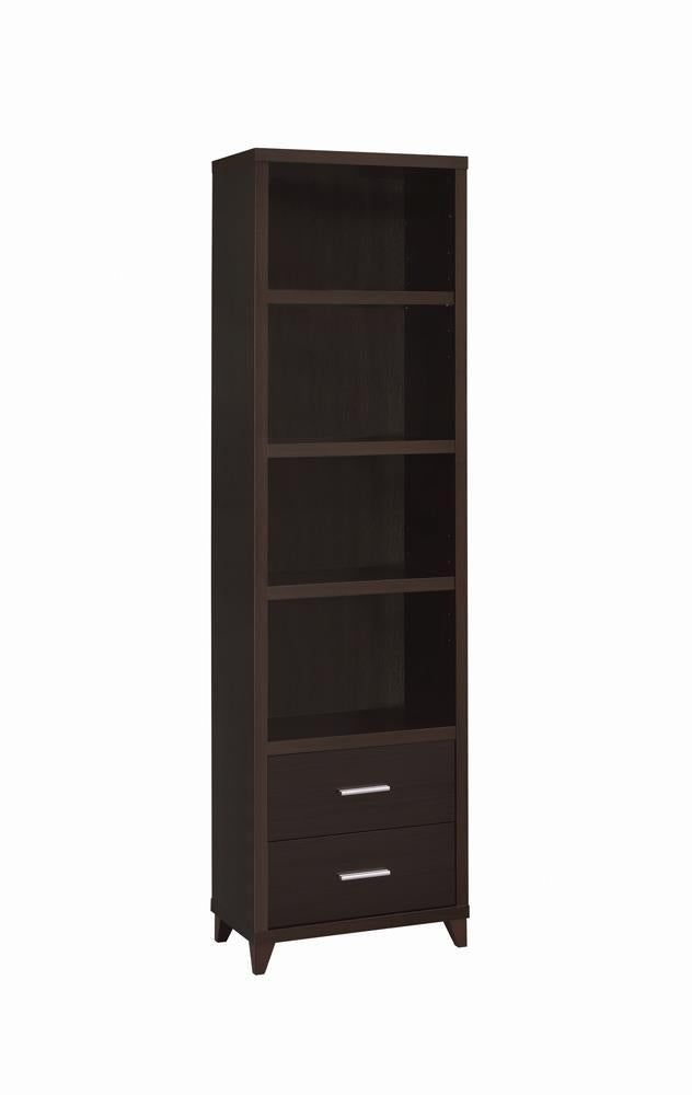 Lewes 2-drawer Media Tower Cappuccino - Furniture Center (NY)