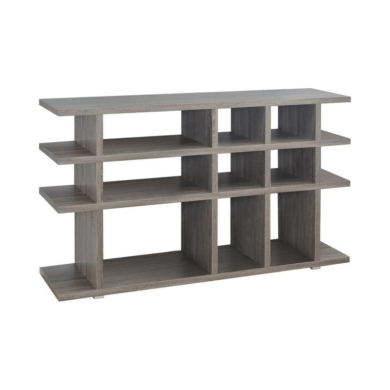 Santos 3-tier Bookcase Weathered Grey - Furniture Center (NY)