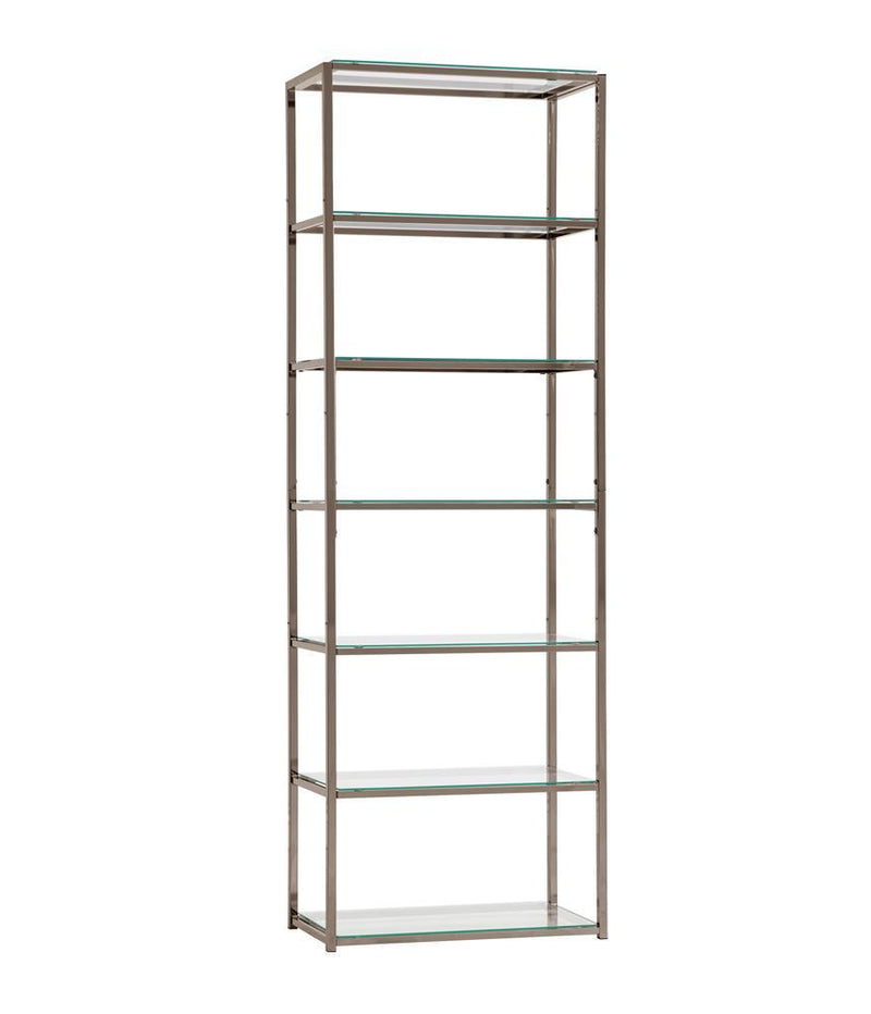 Kate 6-shelf Bookcase Black Nickel - Furniture Center (NY)