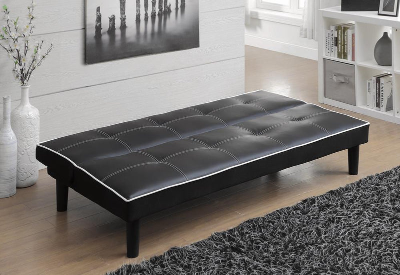 Katrina Tufted Upholstered Sofa Bed Black - Furniture Center (NY)