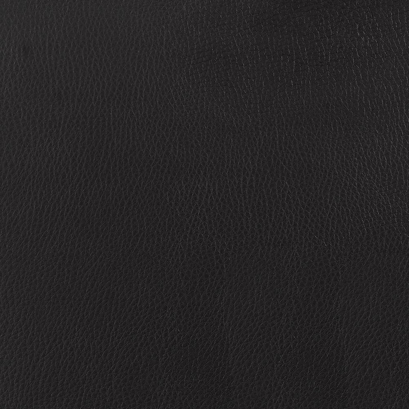 Bowman Round Upholstered Ottoman Black - Furniture Center (NY)