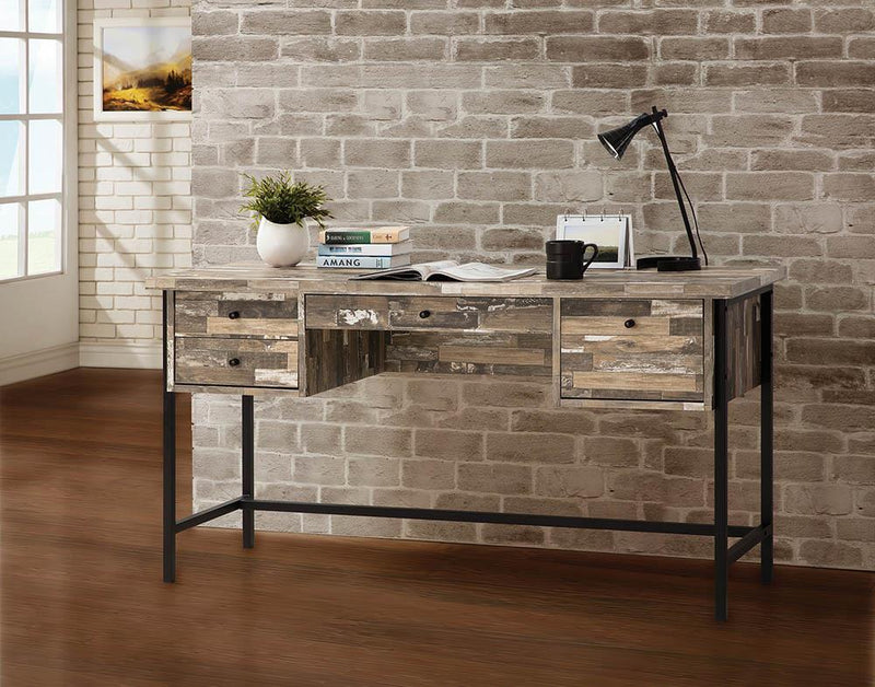 Kemper 4-drawer Writing Desk Salvaged Cabin - Furniture Center (NY)