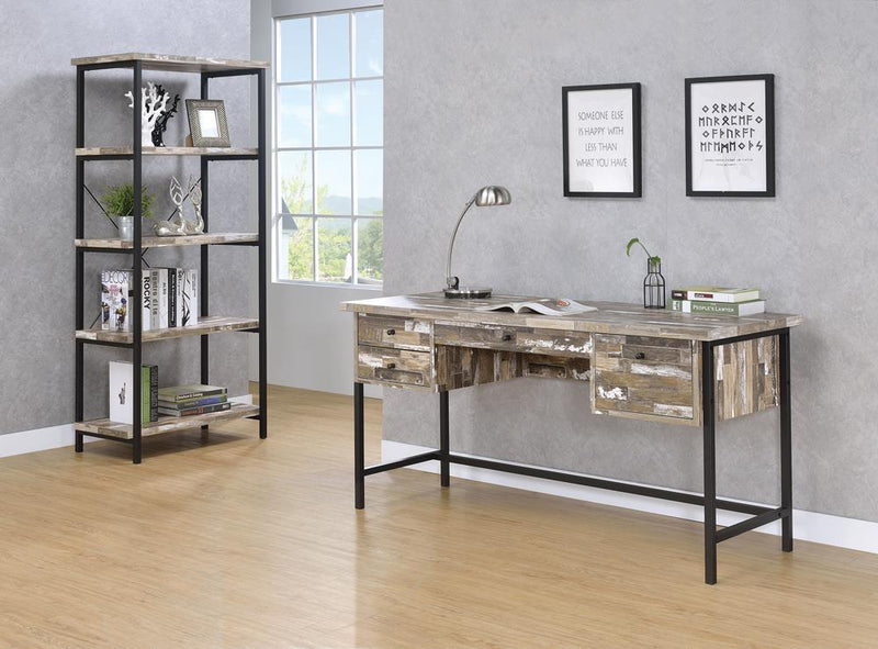 Kemper 4-drawer Writing Desk Salvaged Cabin - Furniture Center (NY)