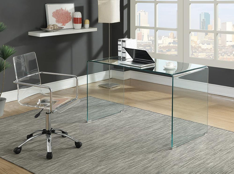 Ripley Glass Writing Desk Clear - Furniture Center (NY)