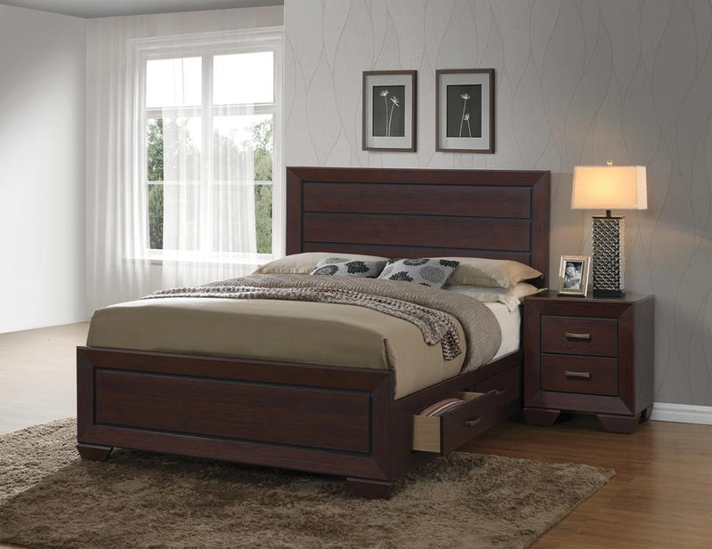 Kauffman Queen Panel Bed Dark Cocoa - Furniture Center (NY)