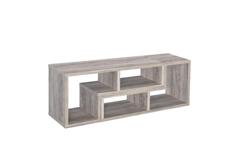 Velma Convertable Bookcase and TV Console Grey Driftwood - Furniture Center (NY)