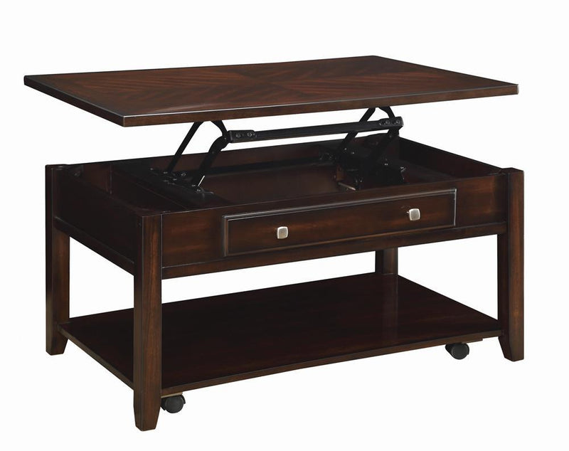 Bradford Rectangular Lift Top Coffee Table Walnut - Furniture Center (NY)