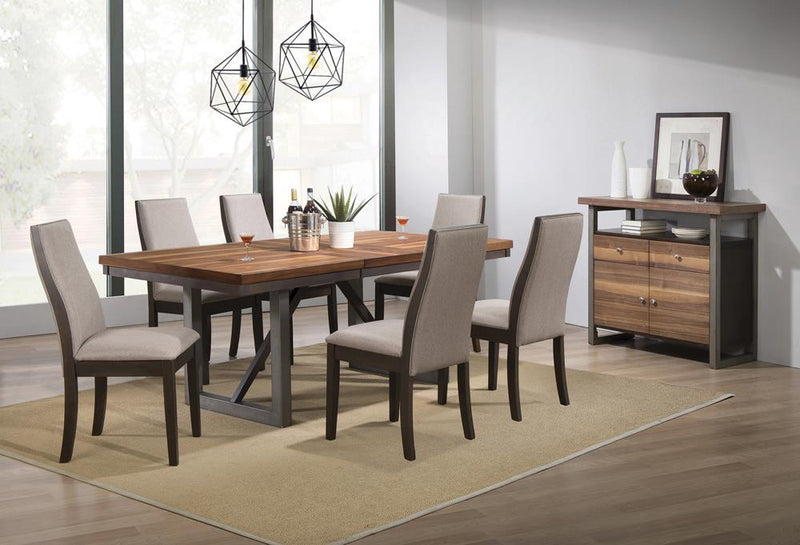Spring Creek Upholstered Side Chairs Taupe (Set of 2) - Furniture Center (NY)